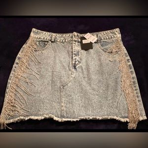 Rhinestone denim skirt from Cavenders